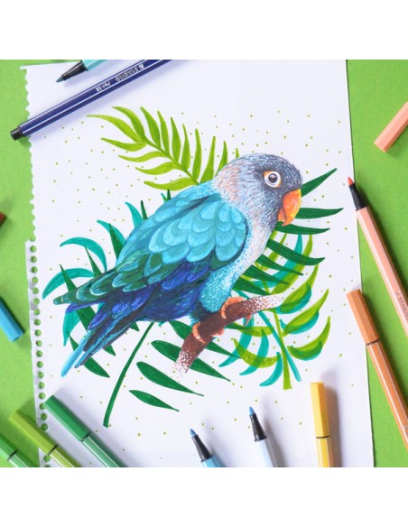  C/10 rotulador stabilo pen 68 fluo rojo nº040 punta 1,omm 